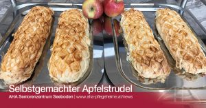 Selbstgemachter Apfelstrudel